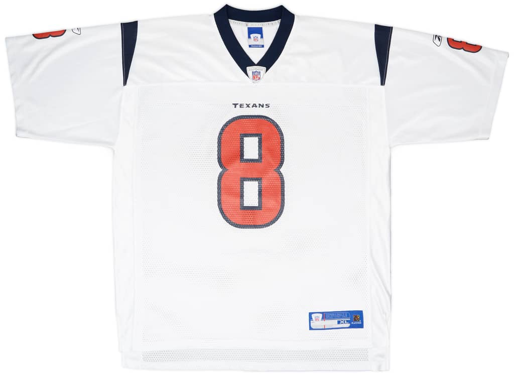 2005-06 Houston Texans Carr #8 Reebok On Field Away Jersey - 8/10 - (XL)