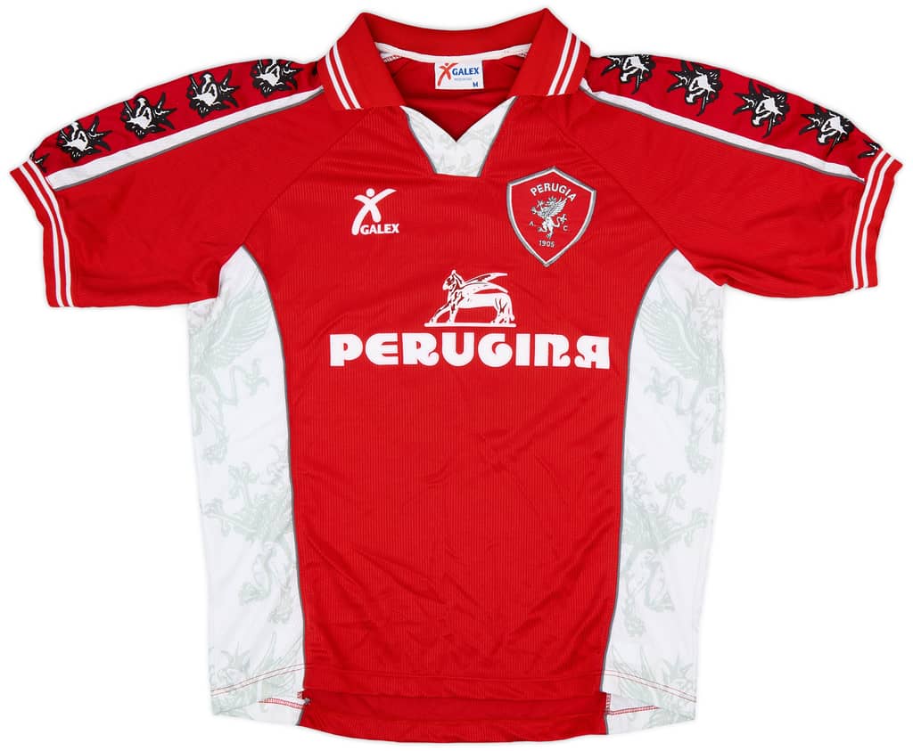 1999-00 Perugia Home Shirt Olive #4 - 6/10 - (M)