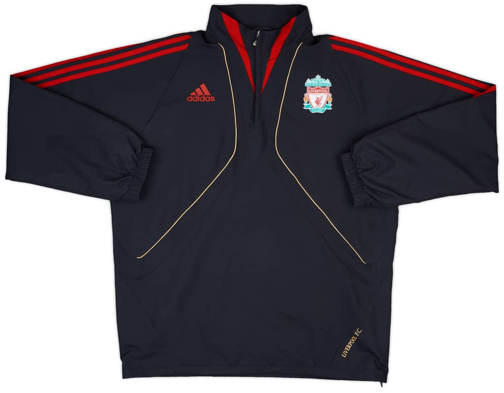 2009-10 Liverpool adidas 1/4 Zip Drill Top - 9/10 - (L)