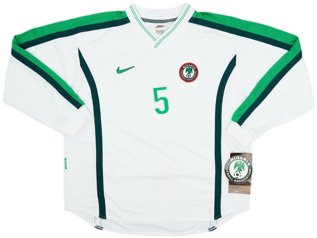 1998 Nigeria Player Issue Away L/S Shirt #5 (XL)