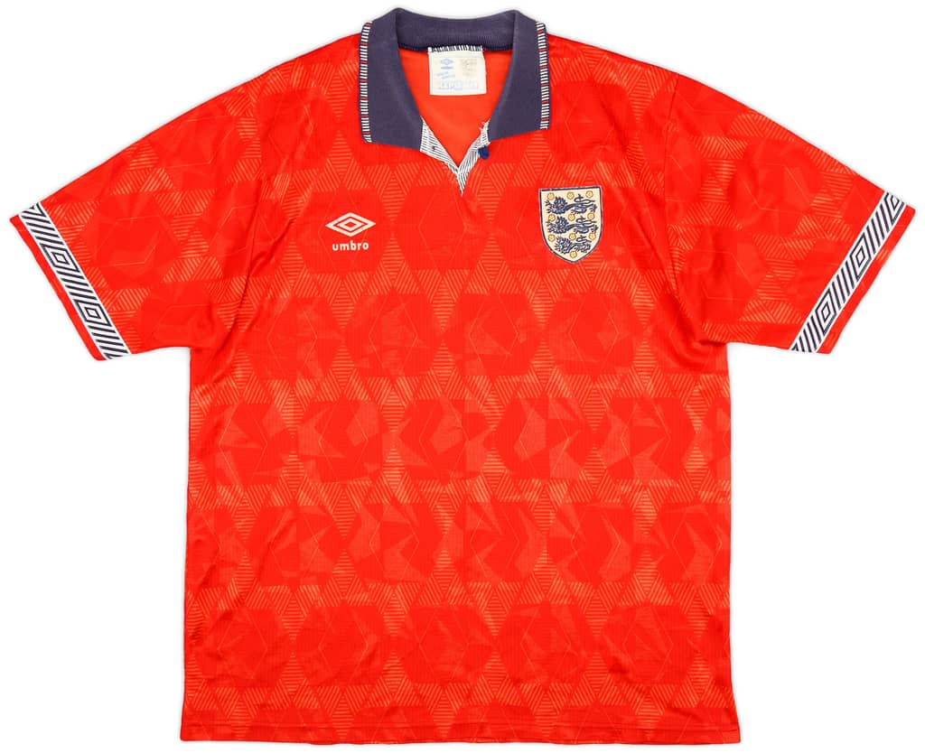 1990-93 England Away Shirt - 6/10 - (L)