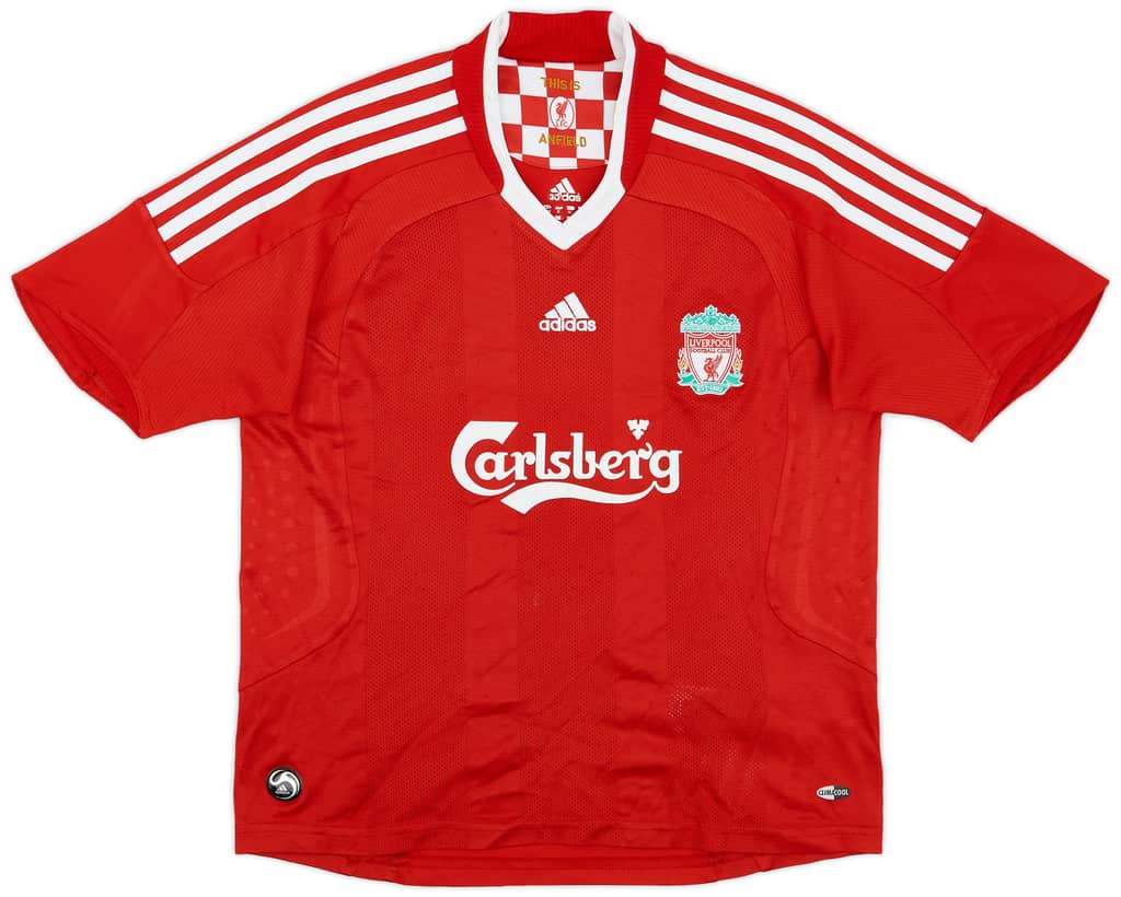 2008-10 Liverpool Home Shirt - 7/10 - (M.Boys)
