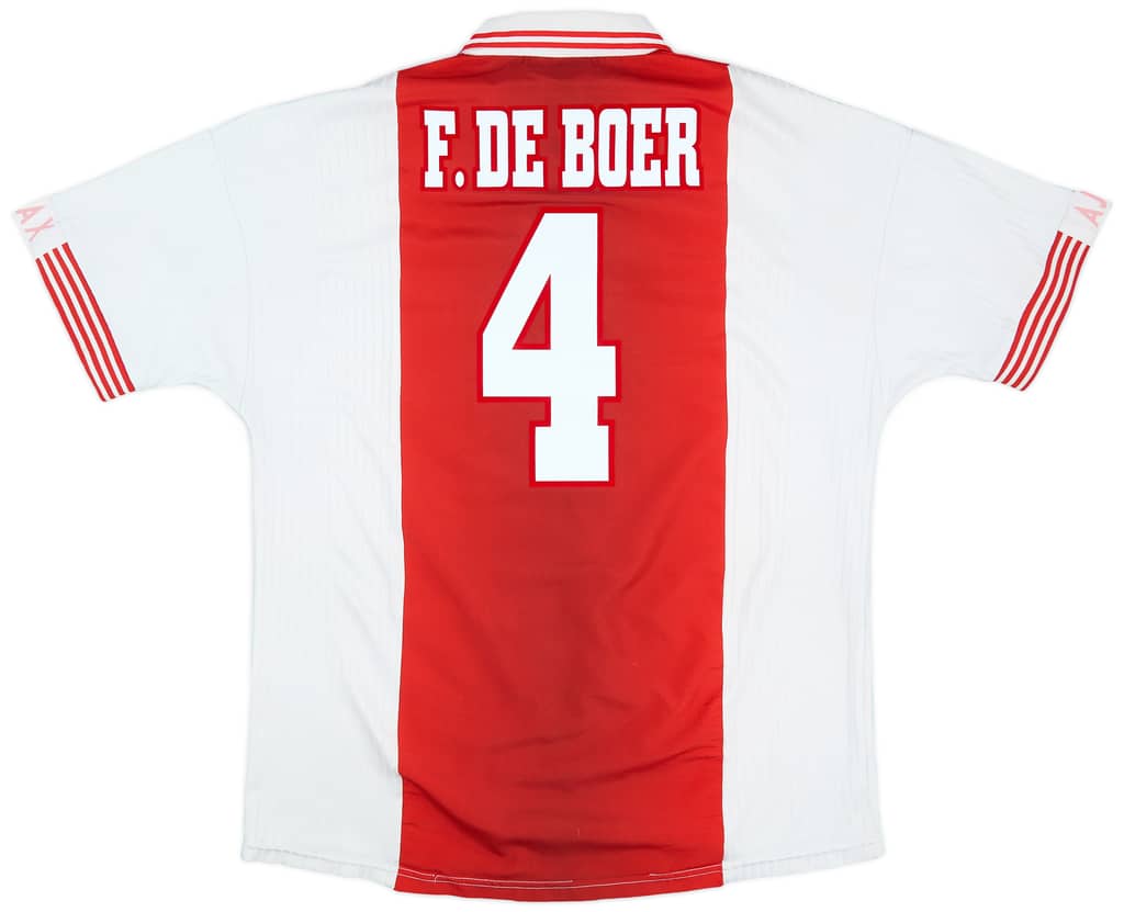 1997-98 Ajax Home Shirt F.De Boer #4 - 7/10 - (L)