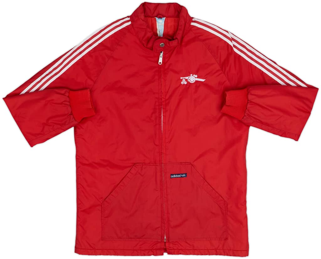1990-92 Arsenal adidas Hooded Rain Jacket - 8/10 - (L.Boys)