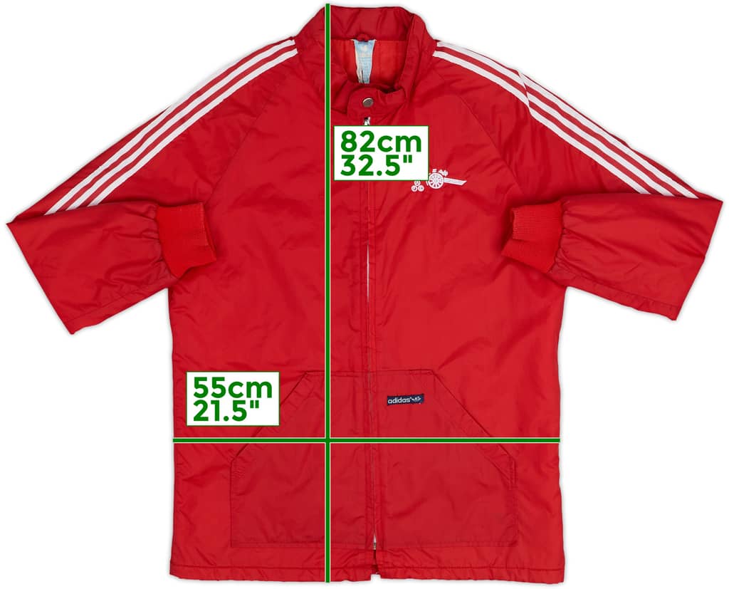 1990-92 Arsenal adidas Hooded Rain Jacket - 8/10 - (L.Boys)