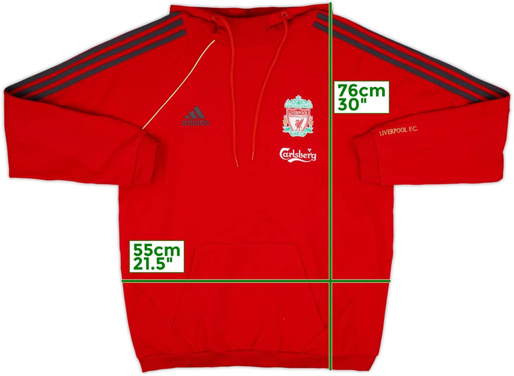 2009-10 Liverpool adidas Hooded Top - 10/10 - (L)