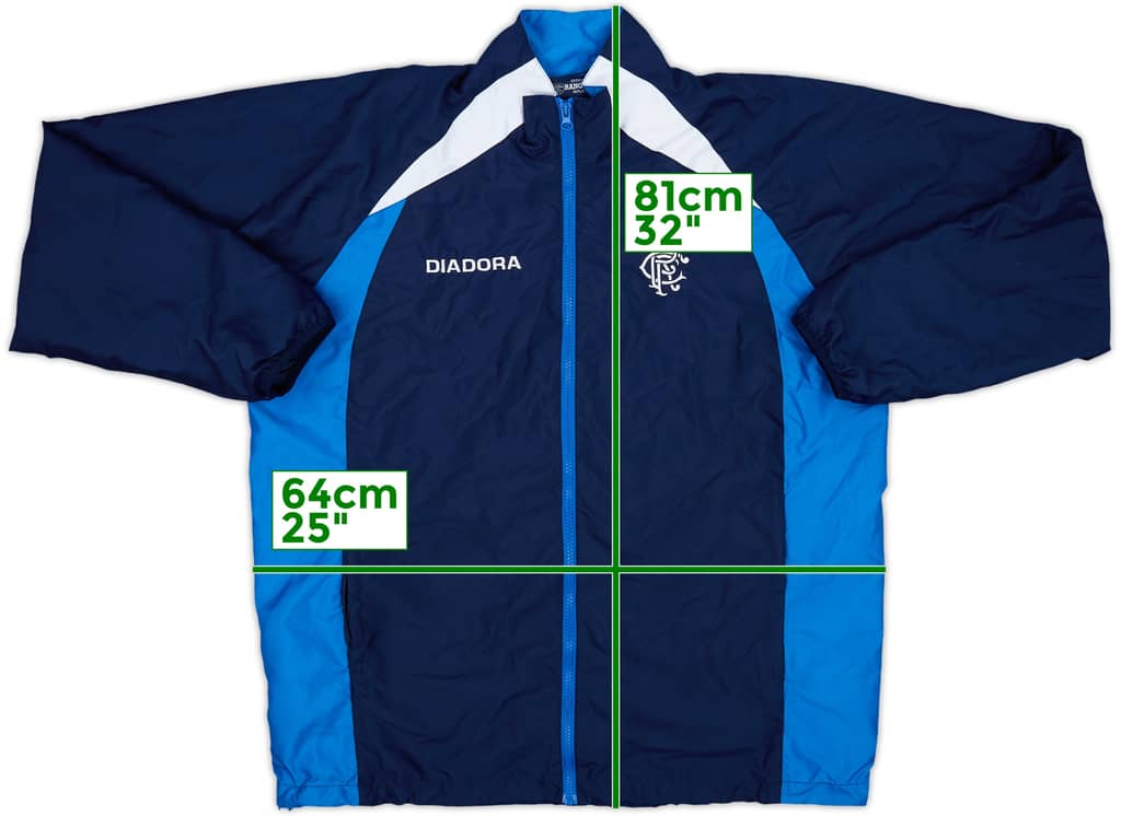 2003-04 Rangers Diadora Track Jacket - 8/10 - (L)