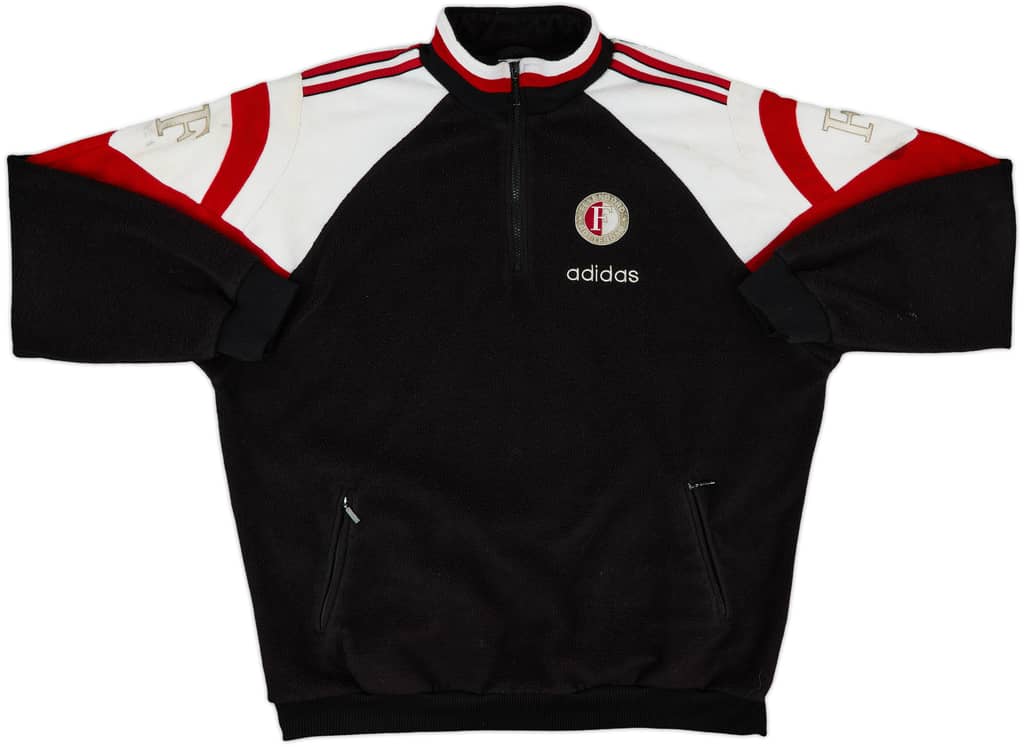 1996-98 Feyenoord adidas Fleece 1/4 Zip Training Top - 8/10 - (L/XL)