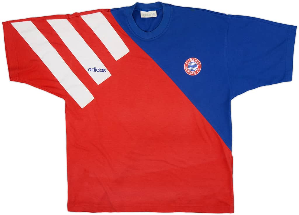 1991-92 Bayern Munich adidas Cotton Tee - 7/10 - (M)