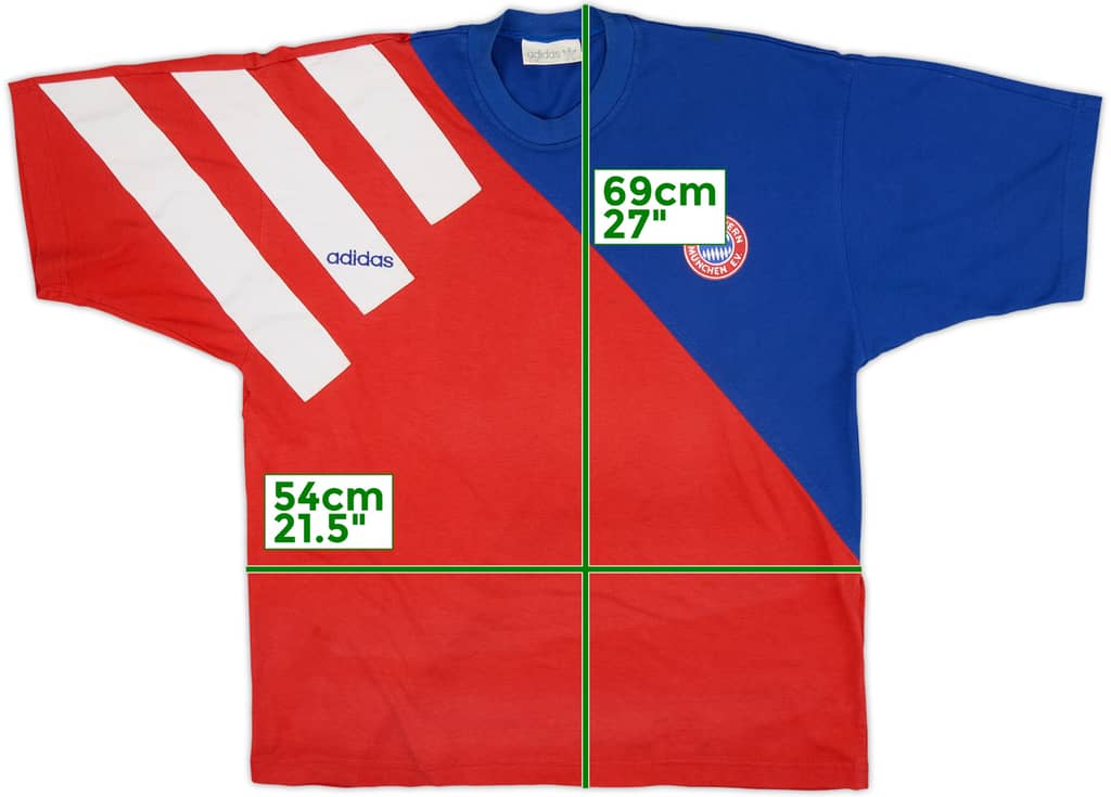 1991-92 Bayern Munich adidas Cotton Tee - 7/10 - (M)