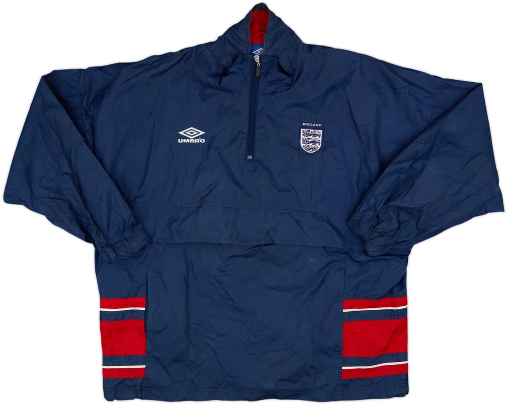 2000-02 England Umbro 1/4 Zip Rain Jacket - 8/10 - (XL)