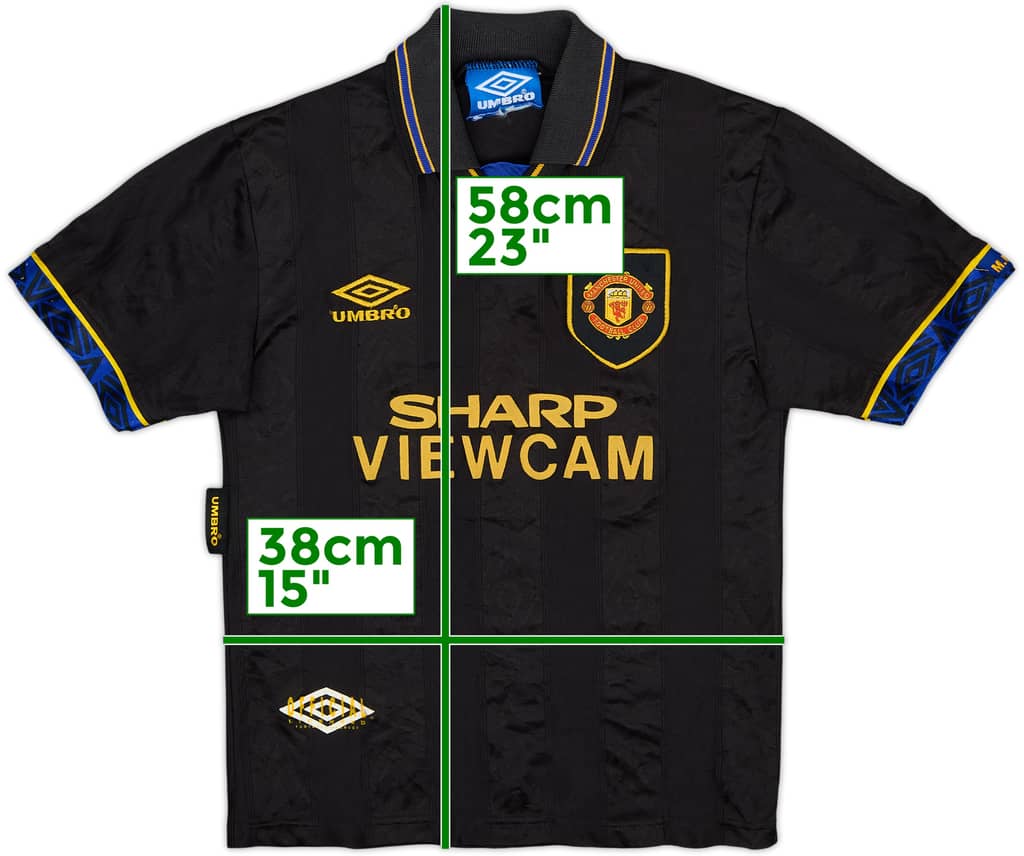1993-95 Manchester United Away Shirt - 8/10 - (M.Boys)