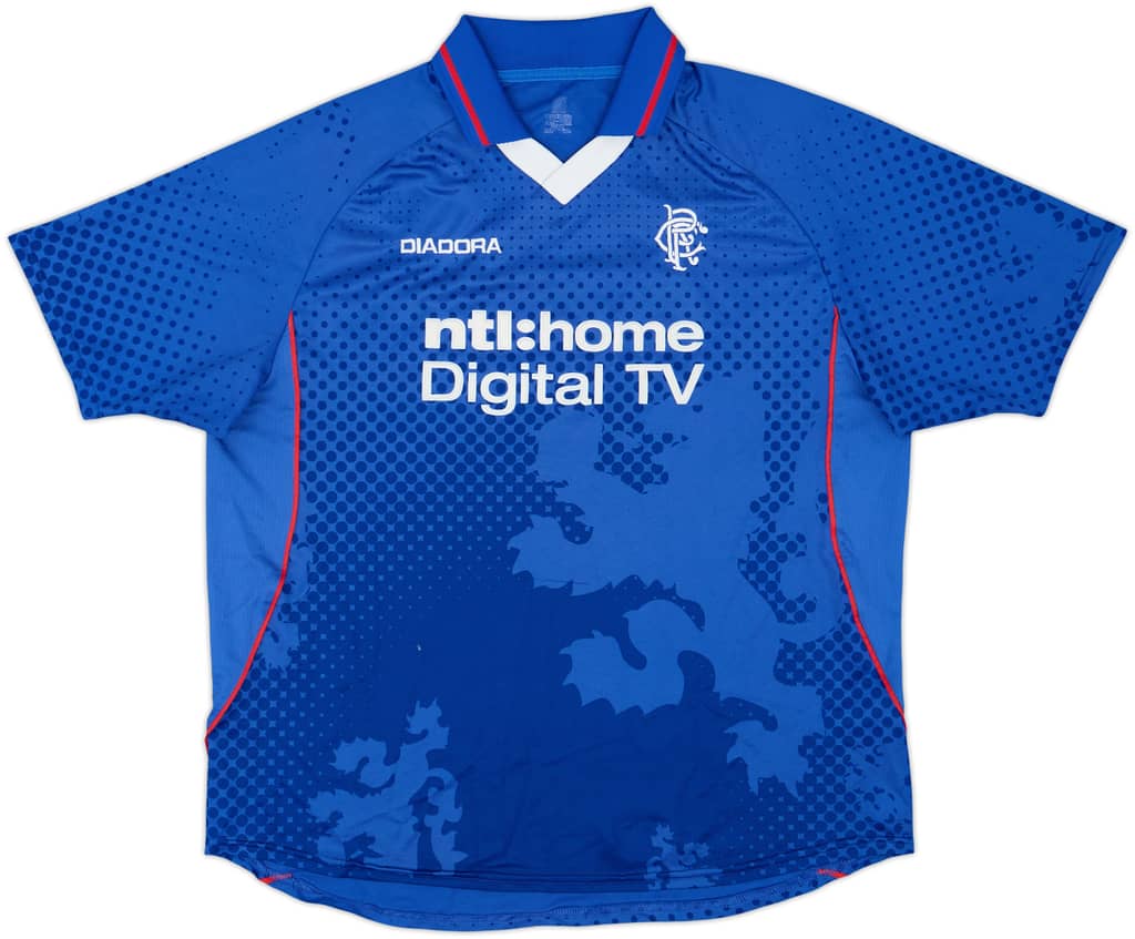 2002-03 Rangers Home Shirt - 5/10 - (XL)