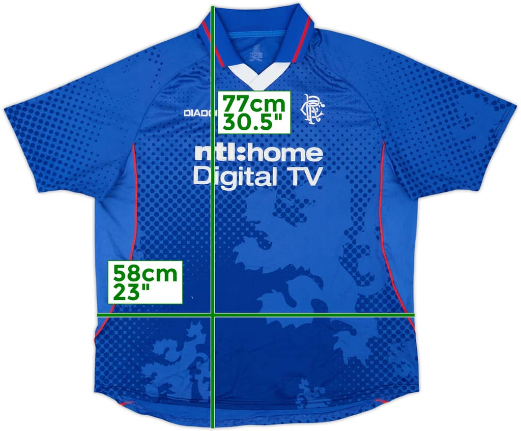 2002-03 Rangers Home Shirt - 5/10 - (XL)