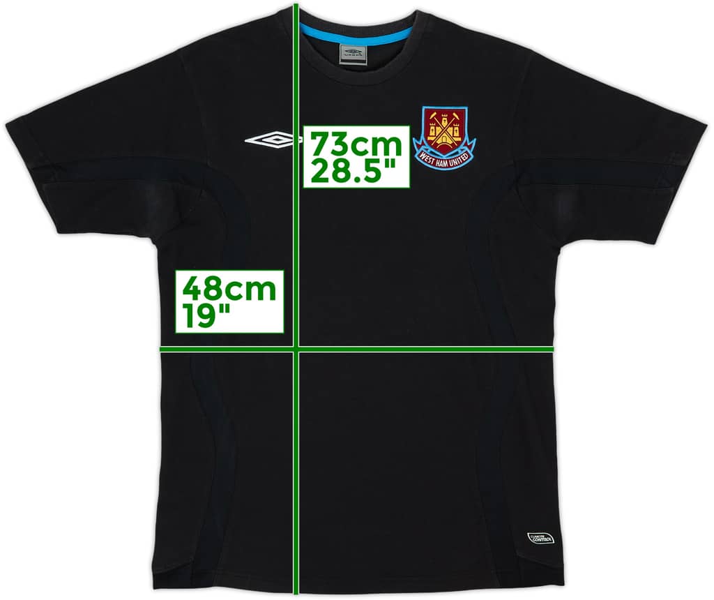 2009-10 West Ham United Umbro Cotton Tee - 9/10 - (M)