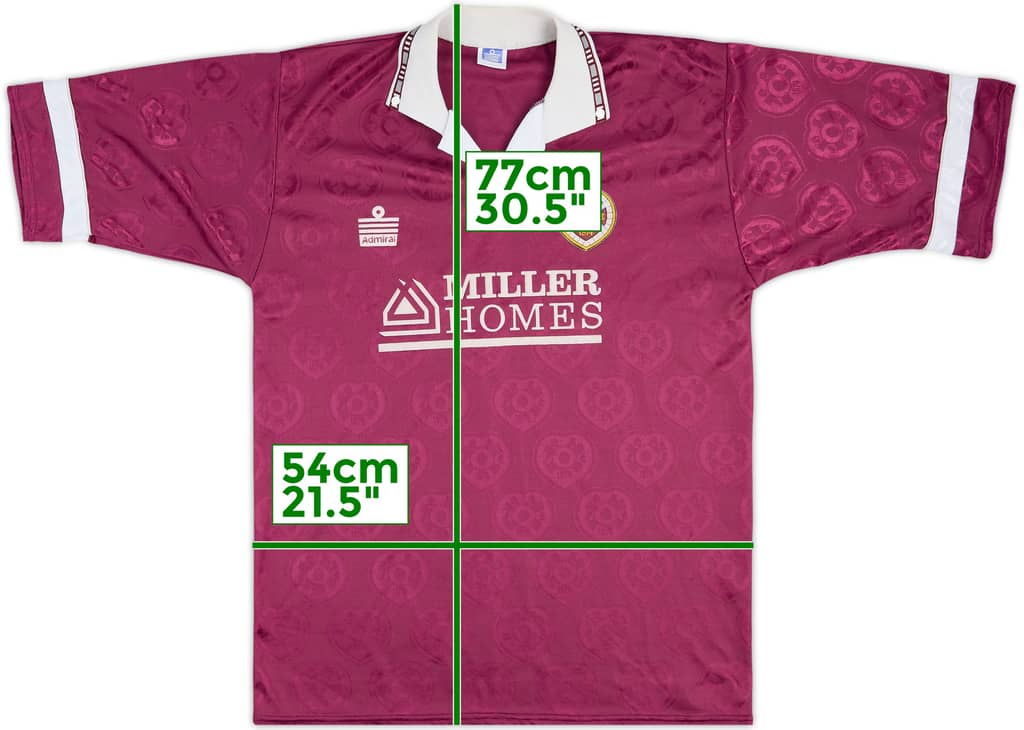 1991-92 Hearts Home Shirt - 8/10 - (L)