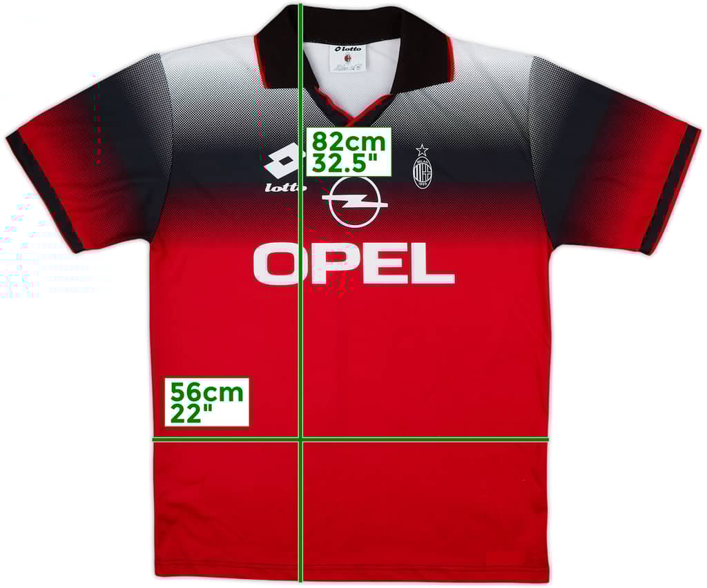 1996-97 AC Milan Lotto Training Shirt - 8/10 - (L)