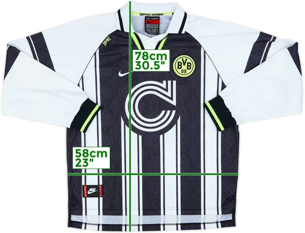 1996-97 Borussia Dortmund European Away L/S Shirt - 8/10 - (XL)
