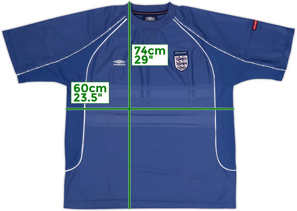 2000-02 Inglaterra Umbro Entrenamiento Camiseta - 8/10 - (XL)