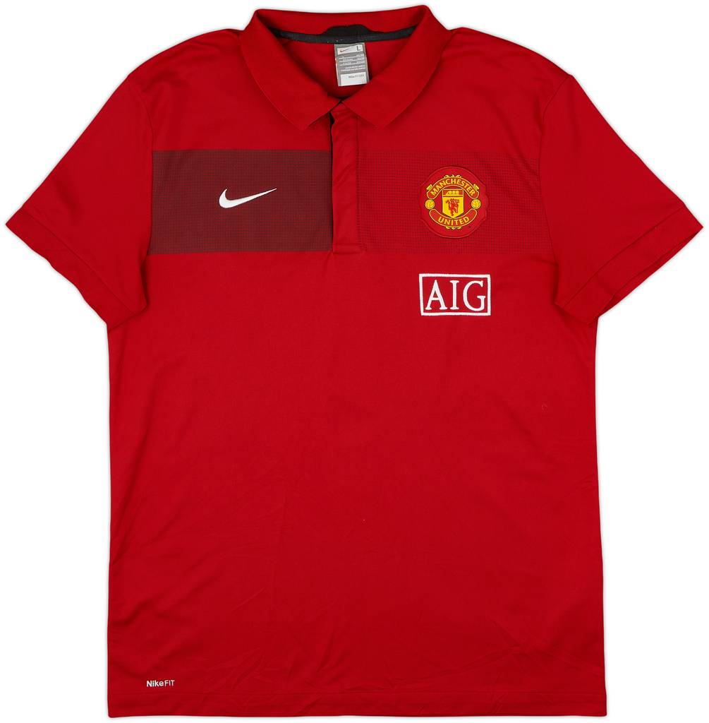 2009-10 Manchester United Nike Polo Shirt - 10/10 - (L)