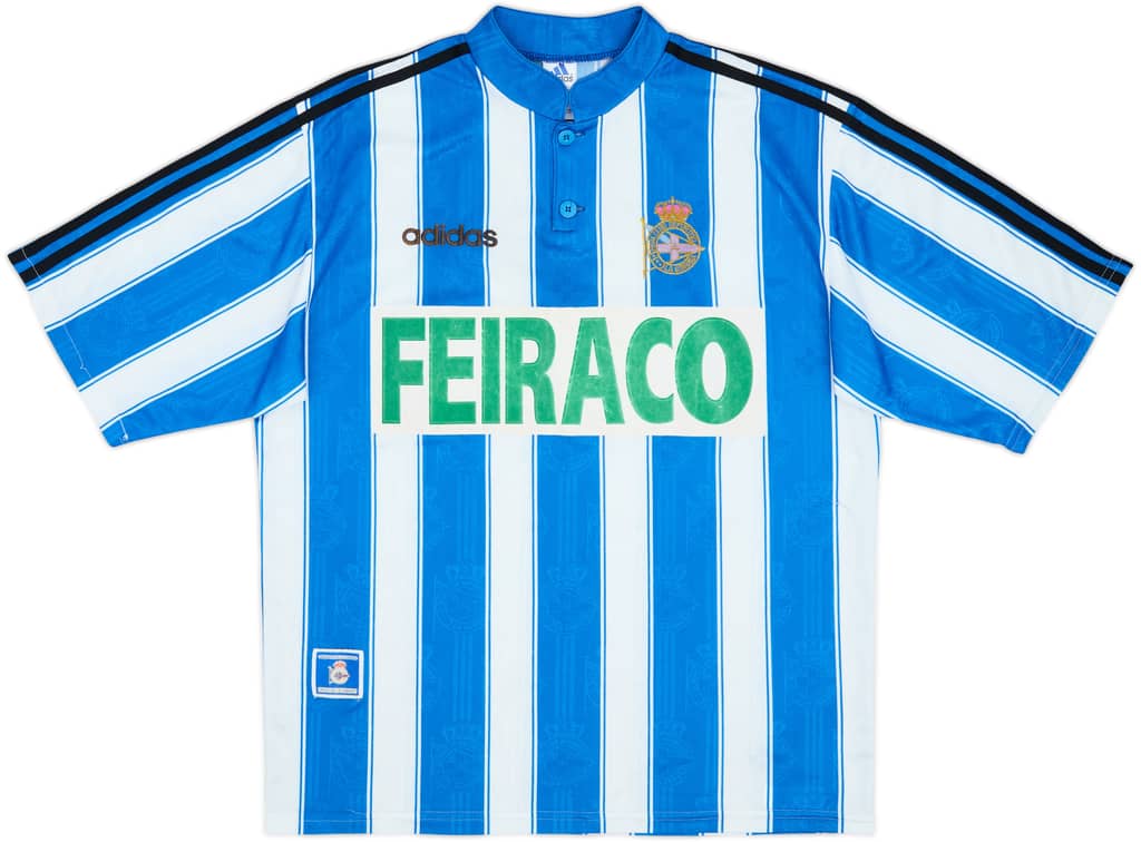 1996-98 Deportivo de La Coruna Home Shirt - 8/10 - (L)