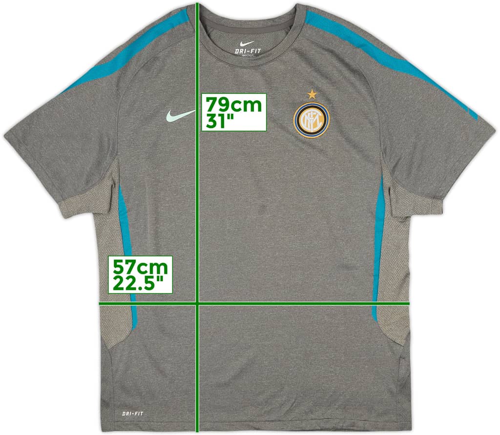 2011-12 Inter de Milán Nike Camiseta de Entrenamiento - 9/10 - (XL)