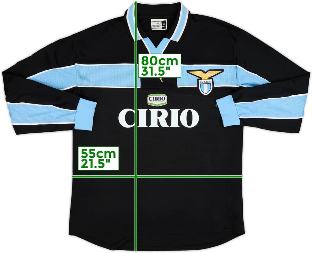 Camiseta de visitante de manga larga del Lazio 1998-99 - 8/10 - (XL)