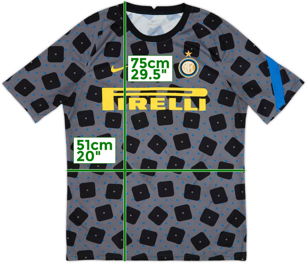 2020-21 Inter de Milán Nike Camiseta de Entrenamiento - 8/10 - (L)