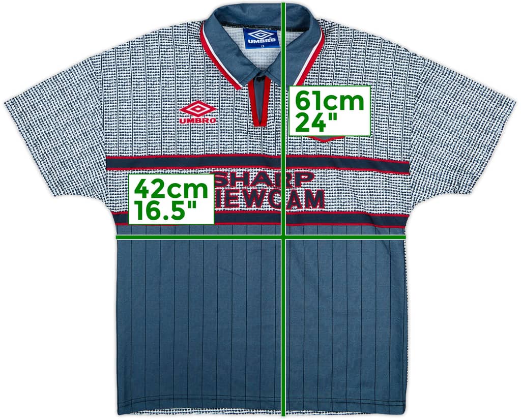 1995-96 Manchester United Away Shirt - 10/10 - (L.Boys)