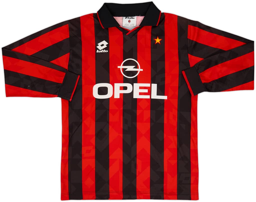 1994-95 AC Milan Home L/S Shirt - 9/10 - (L)