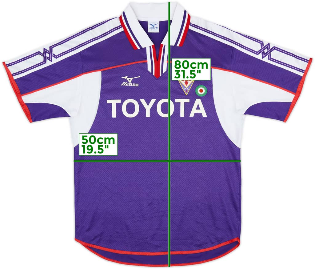 2001-02 Fiorentina Camiseta Local - 7/10 - (L)