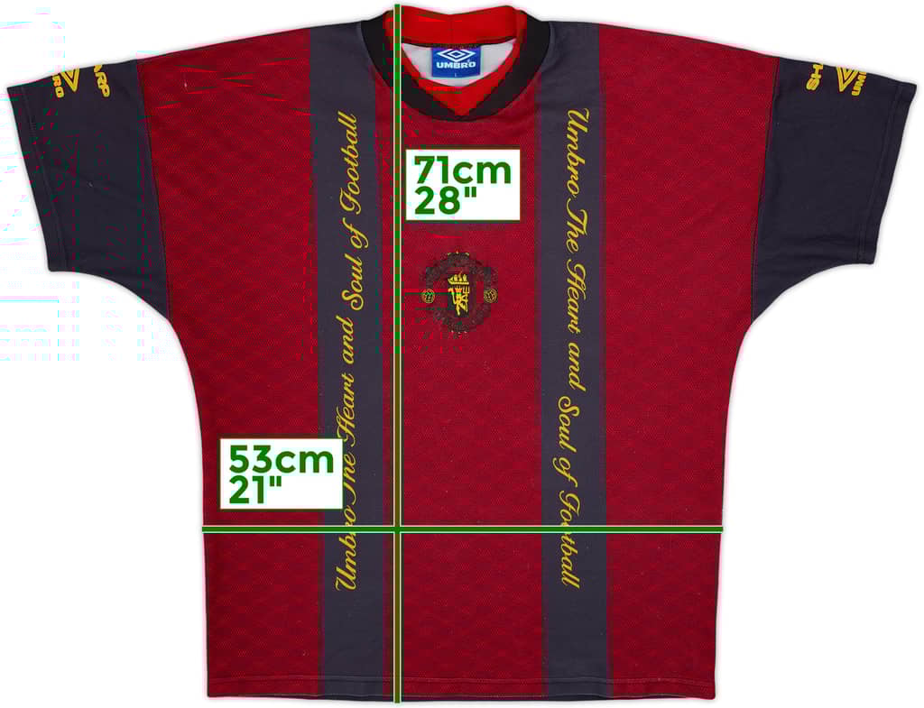 1994-95 Manchester United Umbro Training Shirt - 7/10 - (L)