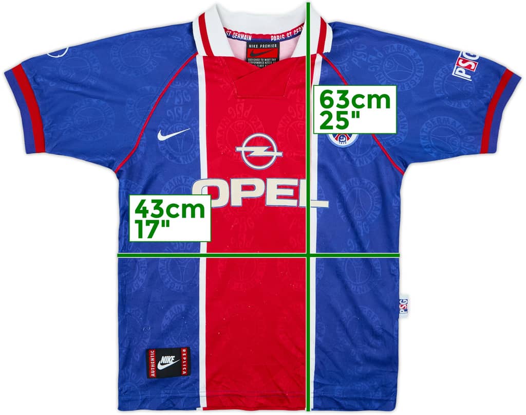 1996-97 Paris Saint-Germain Camiseta Local - 8/10 - (XL.Niños)