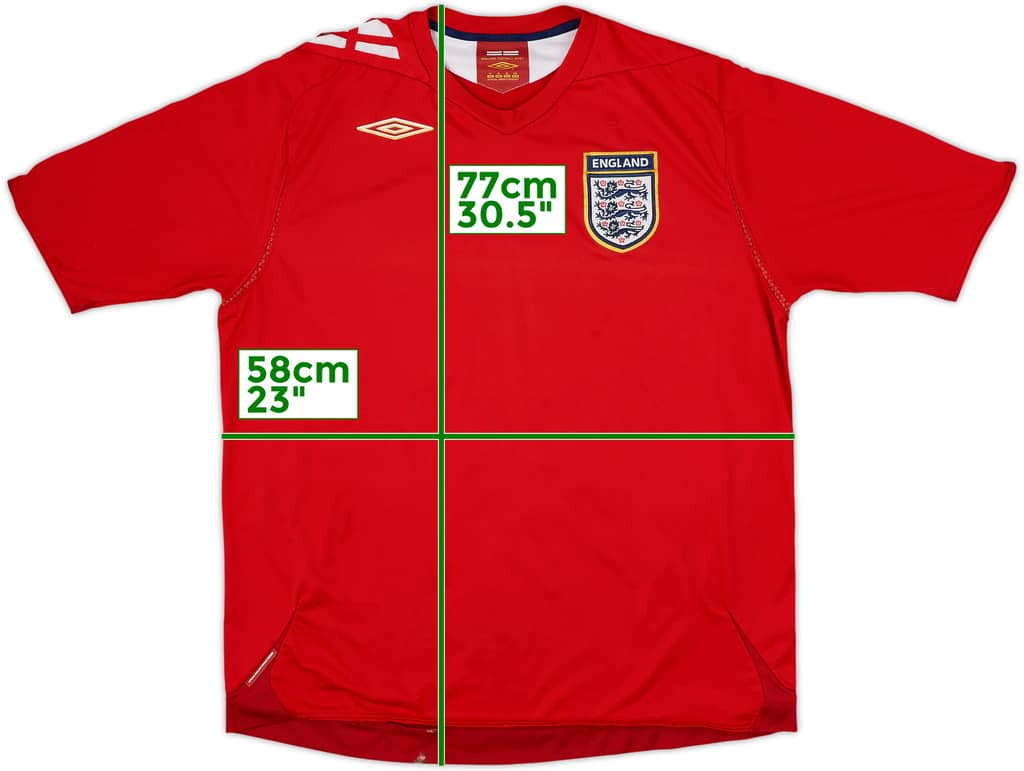 2006-08 England Away Shirt - 5/10 - (XL)