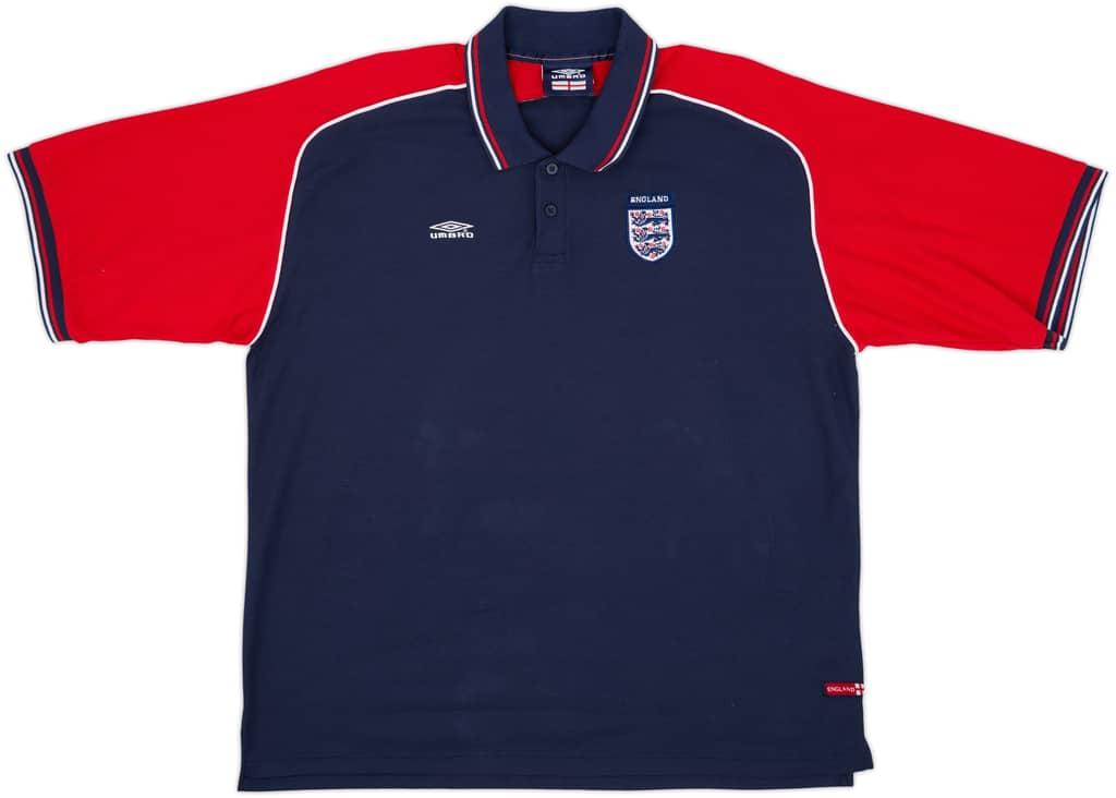 2000-02 England Umbro Polo Shirt - 8/10 - (XXL)