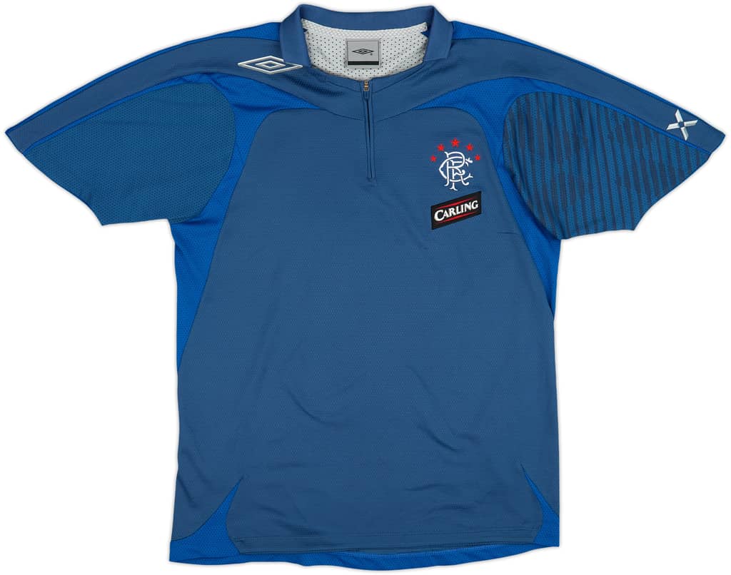 2006-07 Rangers Umbro Polo con cierre de 1/4 - 8/10 - (S)