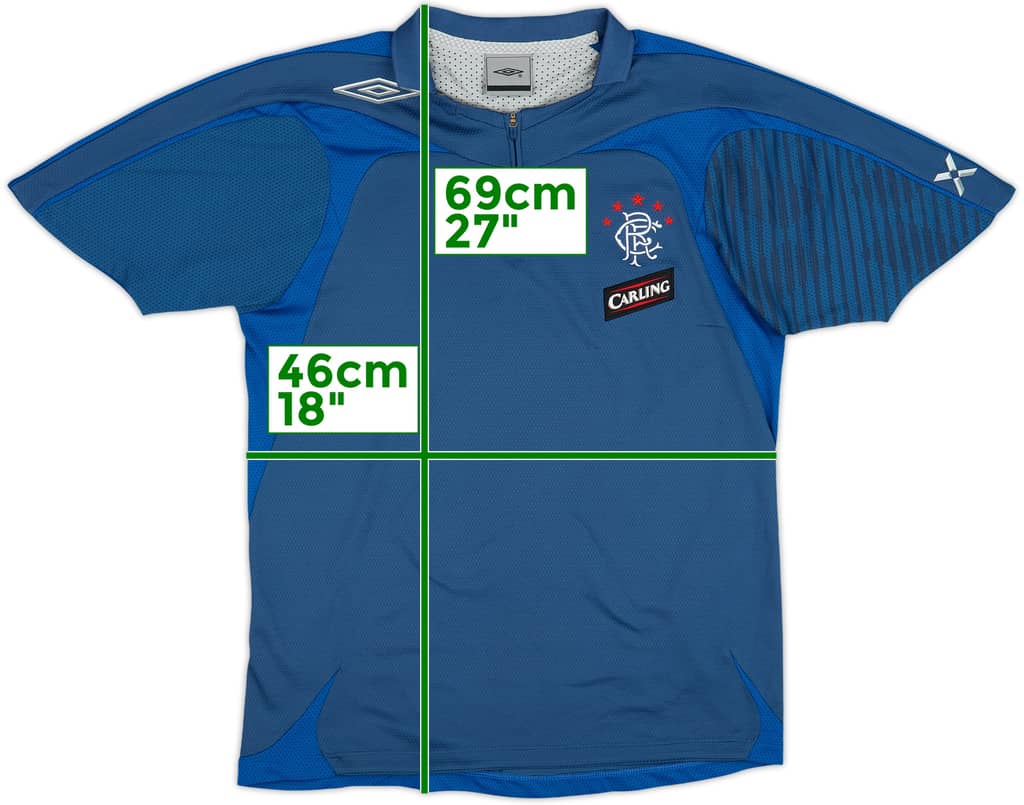 2006-07 Rangers Umbro Polo con cierre de 1/4 - 8/10 - (S)