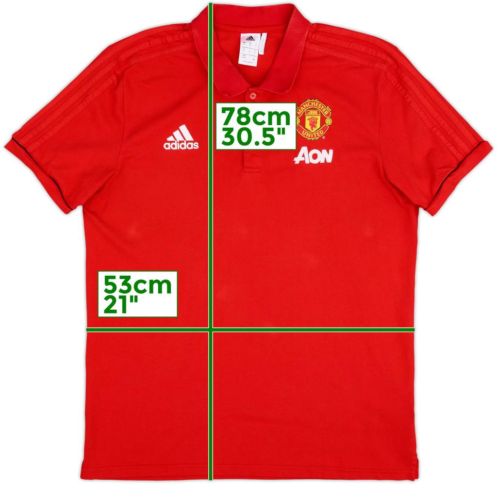 2018-19 Manchester United adidas Polo Shirt - 8/10 - (XL)