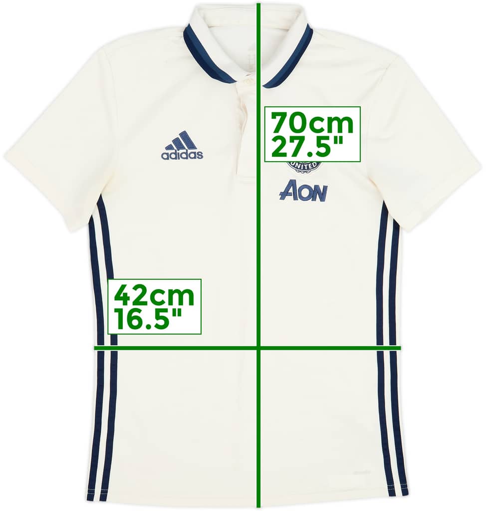 2016-17 Manchester United adidas Polo Shirt - 8/10 - (S)