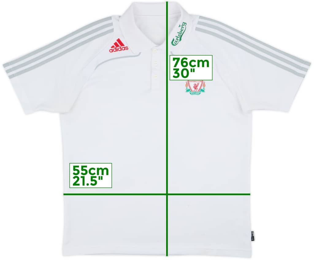 2008-09 Liverpool adidas Polo Shirt - 8/10 - (L)