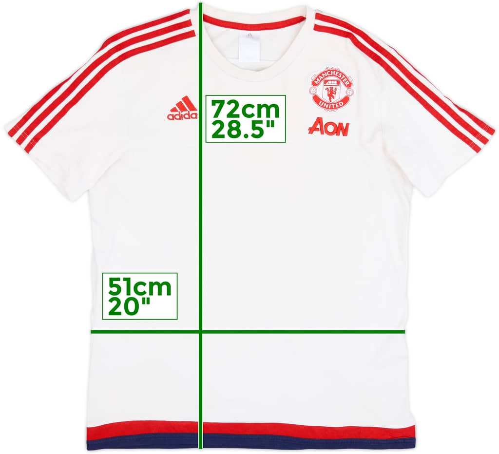 2015-16 Manchester United adidas Cotton Tee - 5/10 - (L)