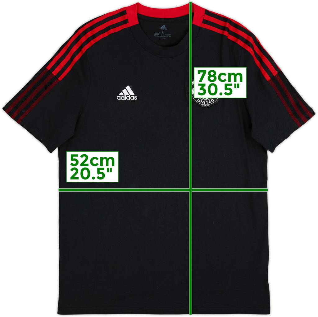 2021-22 Manchester United adidas Cotton Tee - 9/10 - (L)