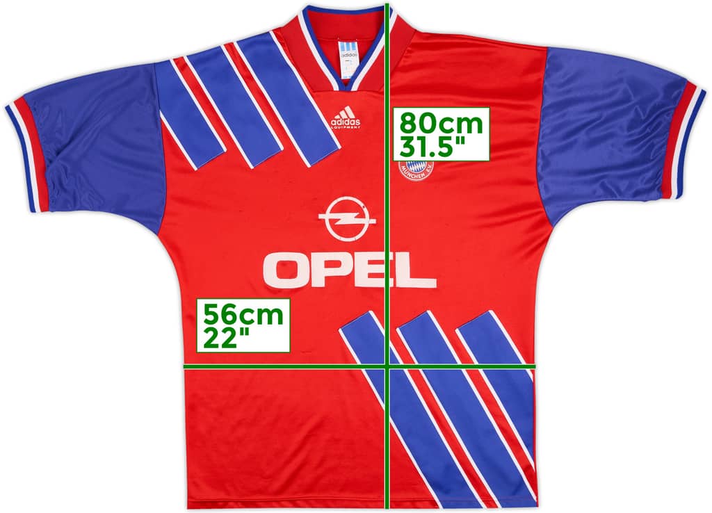 1993-95 Bayern Múnich Camiseta de local - 7/10 - (XL)