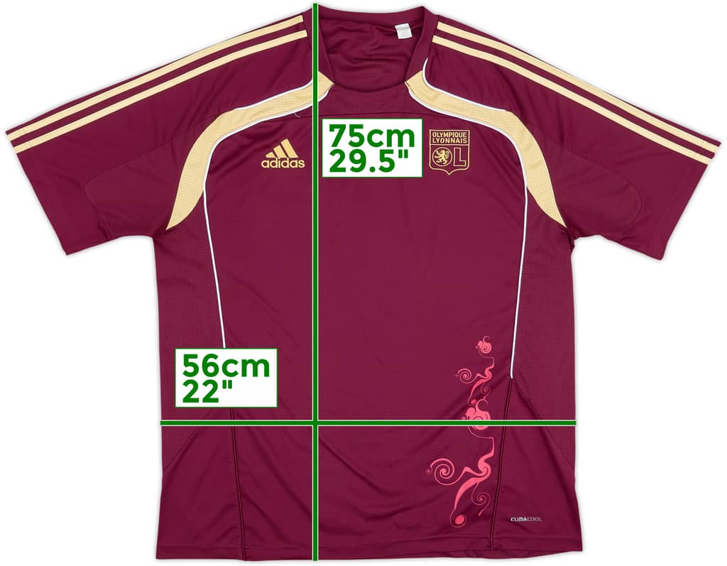 2010-11 Olmpique Lyon adidas Training Shirt - 8/10 - (L)