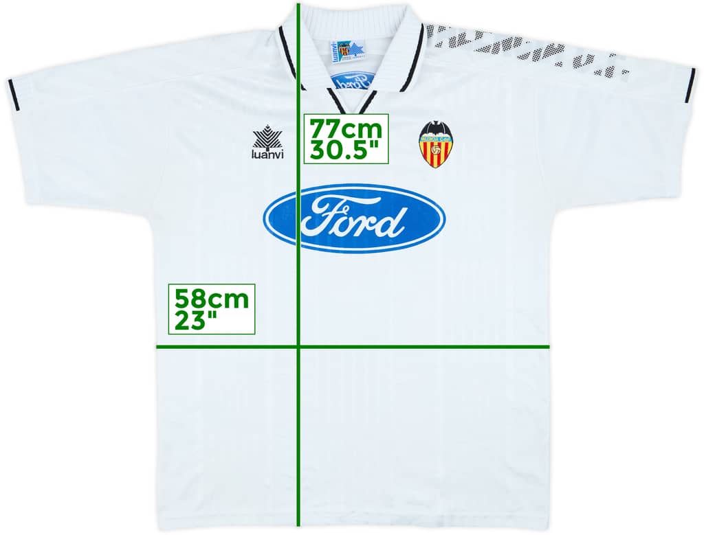 1995-96 Valencia Camiseta de Local - 8/10 - (L)