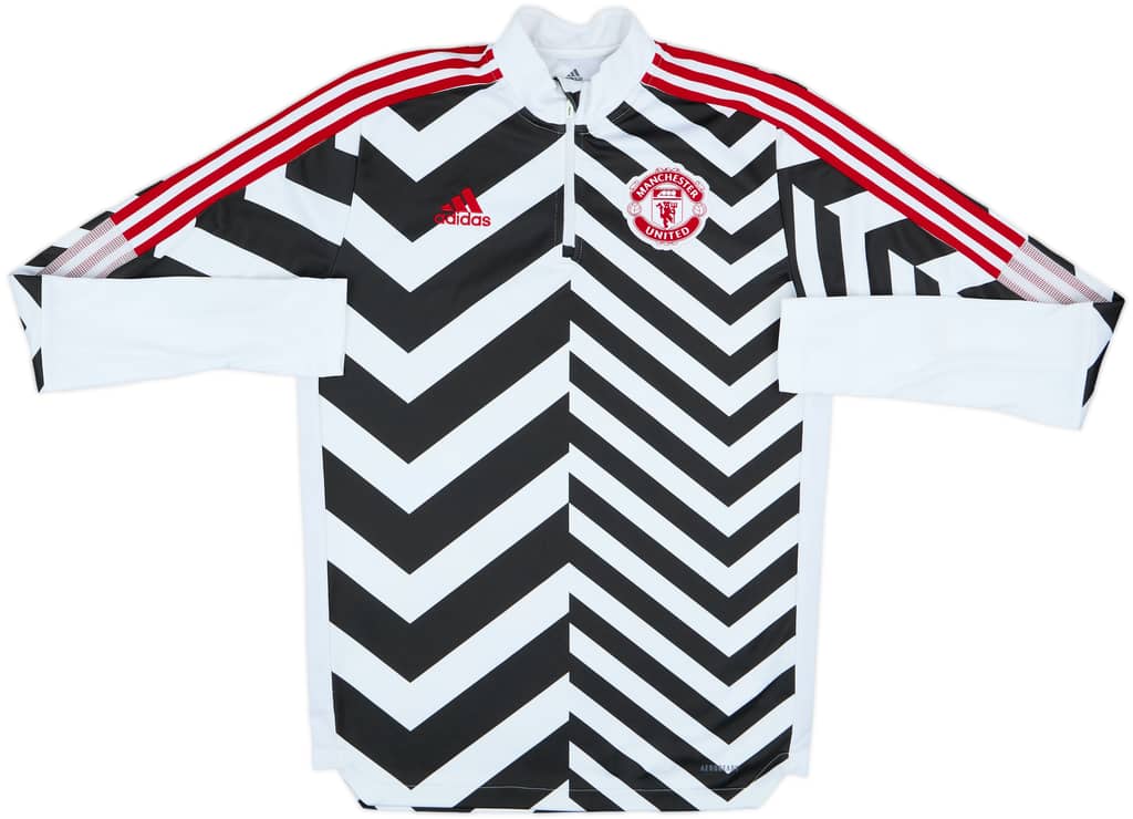 2020-21 Manchester United adidas 1/4 Zip Training Top - 6/10 - (M)