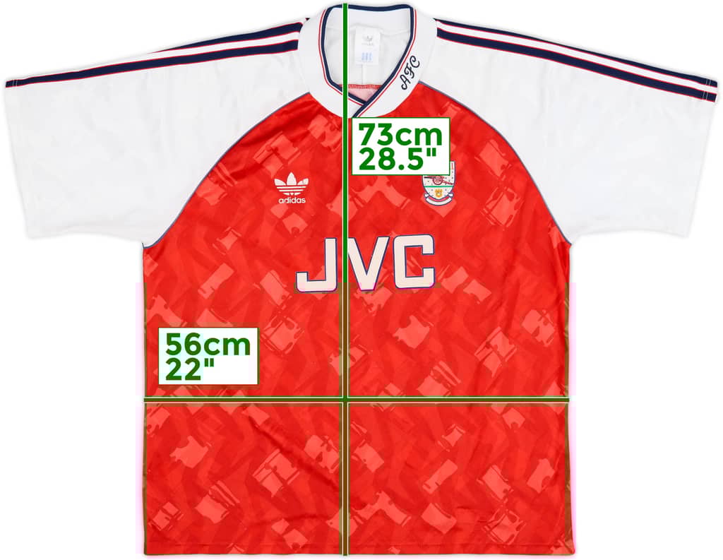 Camiseta de local del Arsenal 1990-92 - 6/10 - (L/XL)