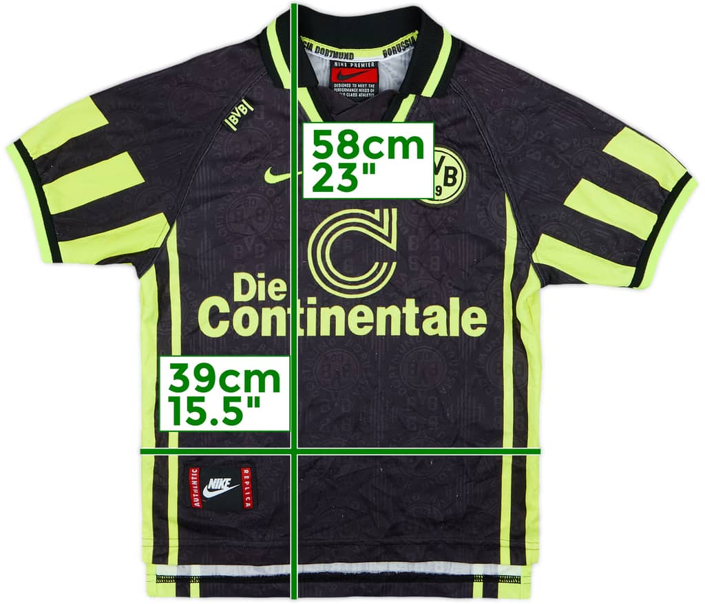 Camiseta de visitante del Borussia Dortmund 1996-97 - 8/10 - (S. Niños)