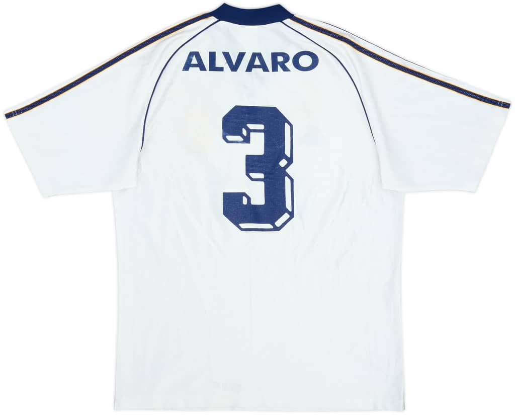 1998-00 Real Madrid Home Shirt Alvaro #3 - 6/10 - (XL.Boys)