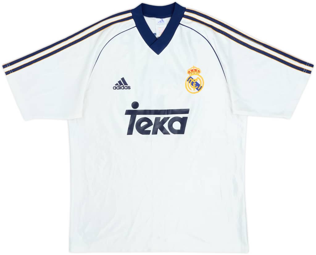 1998-00 Real Madrid Home Shirt Alvaro #3 - 6/10 - (XL.Boys)